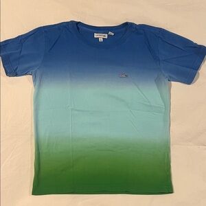 Lacoste Blue and Green Ombre T-Shirt